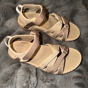 Teva Tirra 4266 Sandals Womens Brown Leather Hiking Strappy Comfort 7.5 Worn 1x